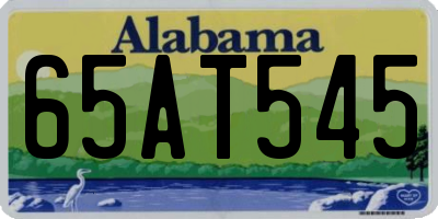 AL license plate 65AT545