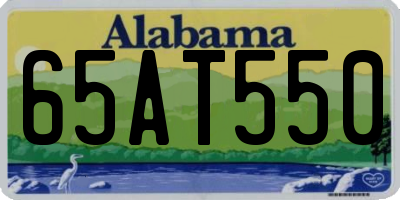 AL license plate 65AT550