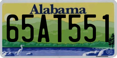 AL license plate 65AT551