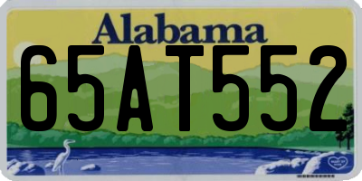 AL license plate 65AT552