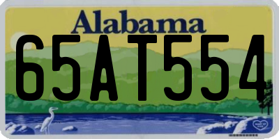AL license plate 65AT554