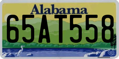 AL license plate 65AT558