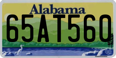 AL license plate 65AT560