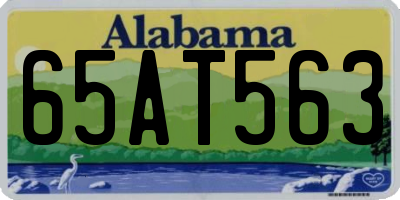 AL license plate 65AT563