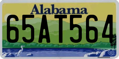 AL license plate 65AT564