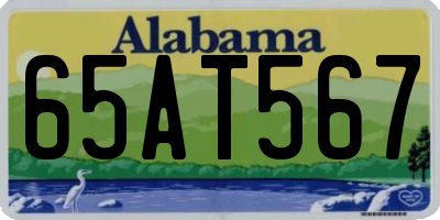 AL license plate 65AT567
