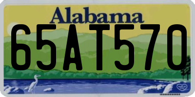 AL license plate 65AT570
