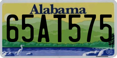 AL license plate 65AT575