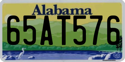 AL license plate 65AT576
