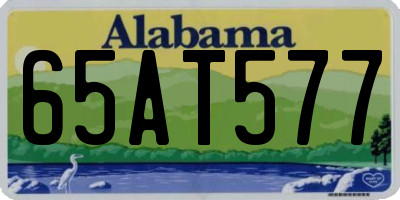 AL license plate 65AT577