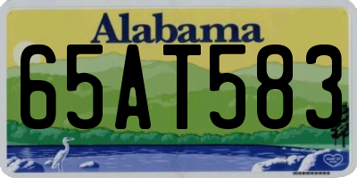 AL license plate 65AT583