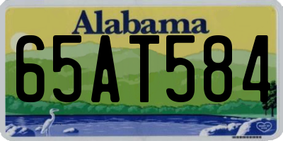 AL license plate 65AT584