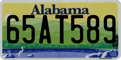 AL license plate 65AT589