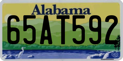 AL license plate 65AT592