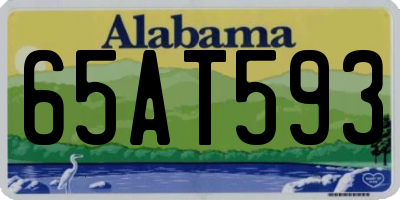 AL license plate 65AT593