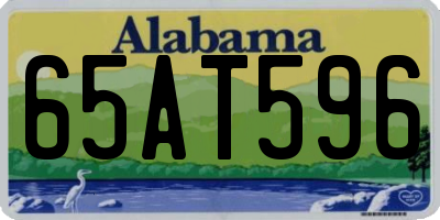 AL license plate 65AT596