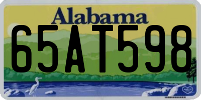 AL license plate 65AT598