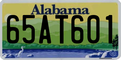 AL license plate 65AT601
