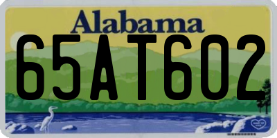 AL license plate 65AT602