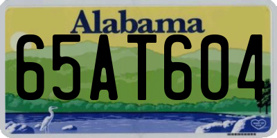 AL license plate 65AT604