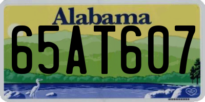 AL license plate 65AT607