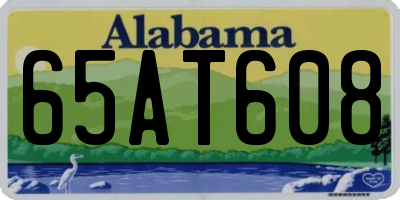 AL license plate 65AT608