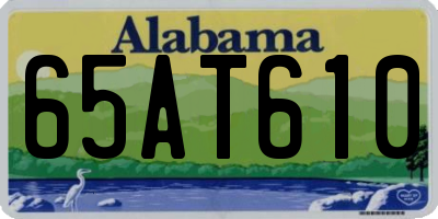 AL license plate 65AT610