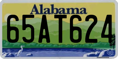 AL license plate 65AT624