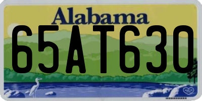 AL license plate 65AT630