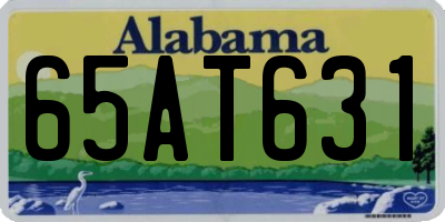 AL license plate 65AT631