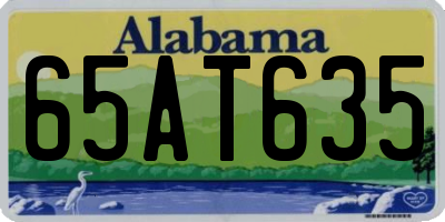 AL license plate 65AT635