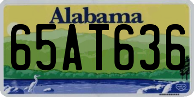 AL license plate 65AT636