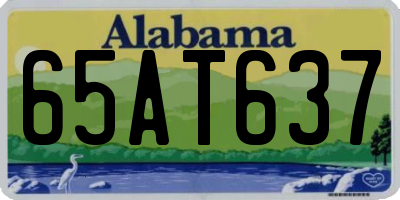 AL license plate 65AT637