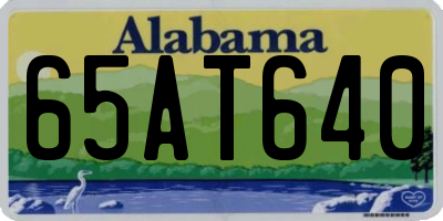 AL license plate 65AT640