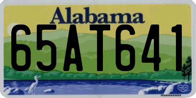 AL license plate 65AT641