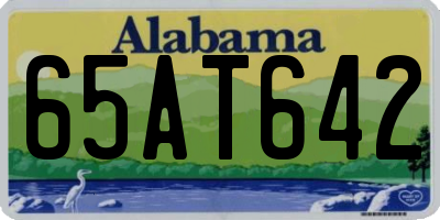 AL license plate 65AT642