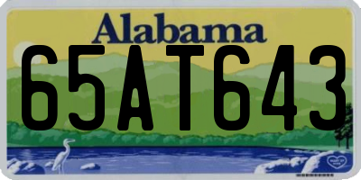 AL license plate 65AT643