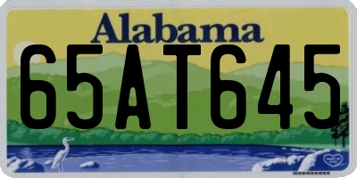 AL license plate 65AT645