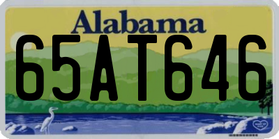 AL license plate 65AT646