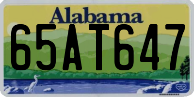 AL license plate 65AT647