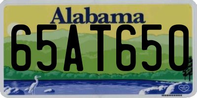 AL license plate 65AT650
