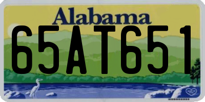 AL license plate 65AT651
