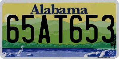 AL license plate 65AT653
