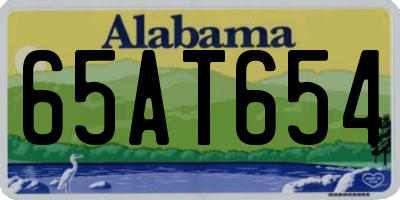 AL license plate 65AT654