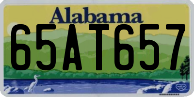 AL license plate 65AT657