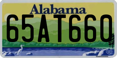 AL license plate 65AT660