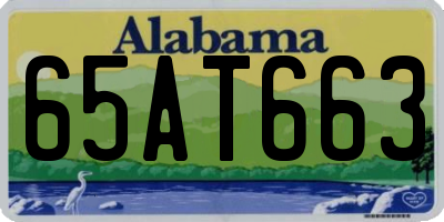 AL license plate 65AT663