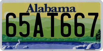 AL license plate 65AT667