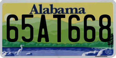 AL license plate 65AT668