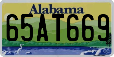 AL license plate 65AT669